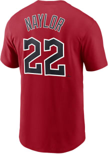 Josh Naylor Cleveland Guardians Red Alt Short Sleeve Player T Shirt