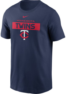 Nike Minnesota Twins Navy Blue Cotton Short Sleeve T Shirt