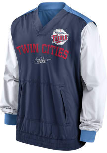 Nike Minnesota Twins Mens Blue Rewind Warm UP Pullover Jackets