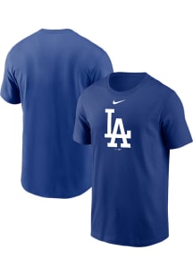 Nike Los Angeles Dodgers Blue Large Logo Short Sleeve T Shirt