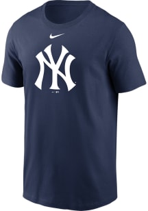 Nike New York Yankees Navy Blue Large Logo Short Sleeve T Shirt