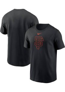 Nike San Francisco Giants Black Large Logo Short Sleeve T Shirt
