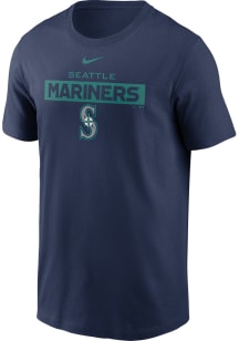 Nike Seattle Mariners Navy Blue Wordmark Short Sleeve T Shirt