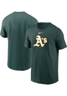 Nike Oakland Athletics Green Large Logo Short Sleeve T Shirt