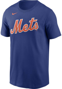 Nike New York Mets Blue Wordmark Short Sleeve T Shirt