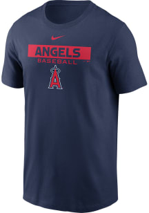 Nike Los Angeles Angels Navy Blue Wordmark Short Sleeve T Shirt
