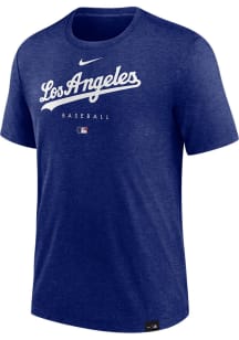 Nike Los Angeles Dodgers Blue Early Work Short Sleeve Fashion T Shirt