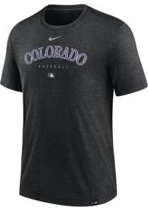 Nike Colorado Rockies Black Early Work Short Sleeve Fashion T Shirt