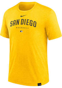 Nike San Diego Padres Yellow Early Work Short Sleeve Fashion T Shirt