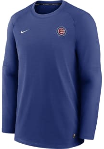 Nike Chicago Cubs Mens Blue Pregame Long Sleeve Sweatshirt