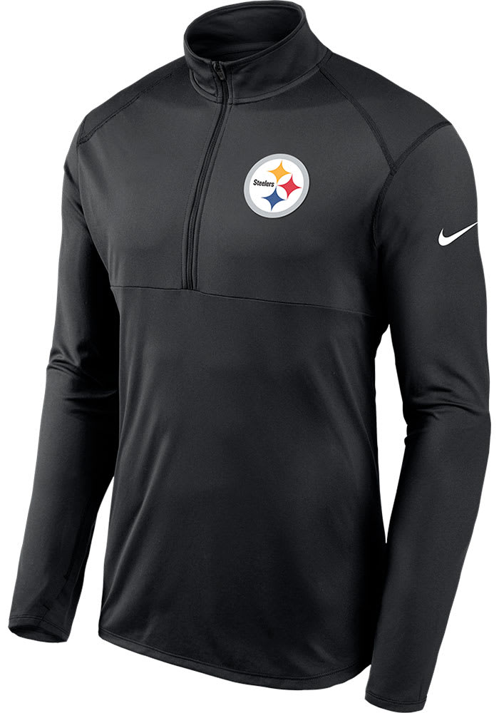 Nike Pittsburgh Steelers Mens Black Element Long Sleeve 1/4 Zip Pullover