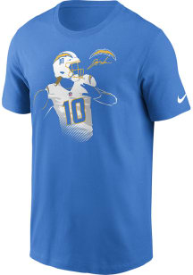 Justin Herbert Los Angeles Chargers Light Blue Player Action Short Sleeve Player T Shirt
