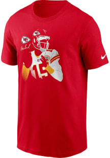 Patrick Mahomes Kansas City Chiefs Red Player Action Short Sleeve Player T Shirt