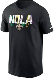 Nike New Orleans Saints Black Cheer Zone Short Sleeve T Shirt