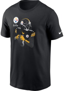 Kenny Pickett Pittsburgh Steelers Black Player Action Short Sleeve Player T Shirt