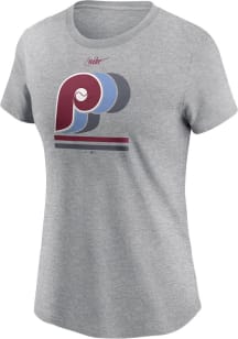 Nike Philadelphia Phillies Womens Grey Shadow Short Sleeve T-Shirt