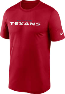 Nike Houston Texans Red Wordmark Legend Short Sleeve T Shirt