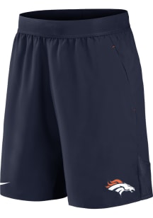 Nike Denver Broncos Mens Navy Blue Stretch Woven Shorts