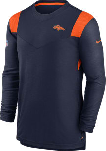 Nike Denver Broncos Navy Blue Dri-Fit Player Long Sleeve T-Shirt