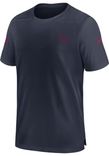 Nike Houston Texans Navy Blue Sideline UV Coach Short Sleeve T Shirt