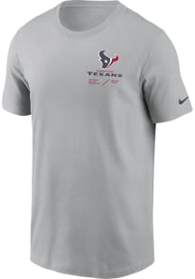 Nike Houston Texans Grey Team Issue Short Sleeve T Shirt