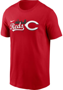 Nike Cincinnati Reds Red Local Team Phrase Short Sleeve T Shirt