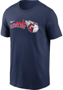 Nike Cleveland Guardians Navy Blue Local Team Phrase Short Sleeve T Shirt