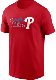 Nike Philadelphia Phillies Red Local Team Phrase Short Sleeve T Shirt