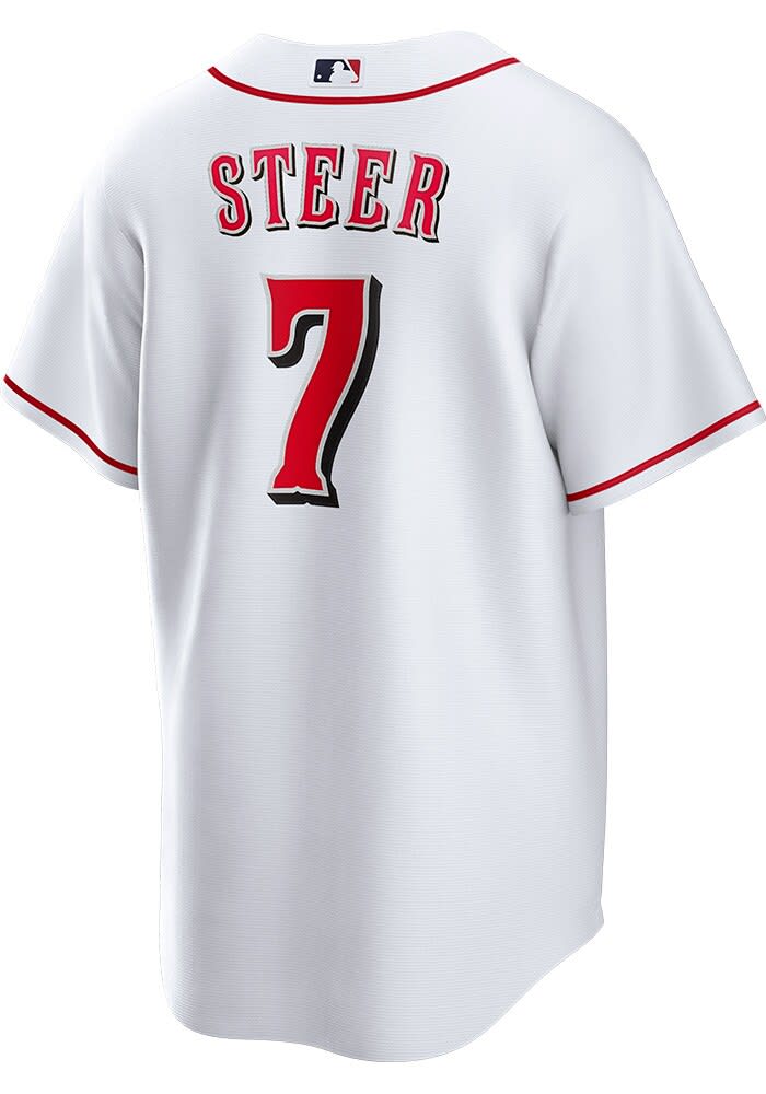 Spencer Steer Reds Replica Home Jersey