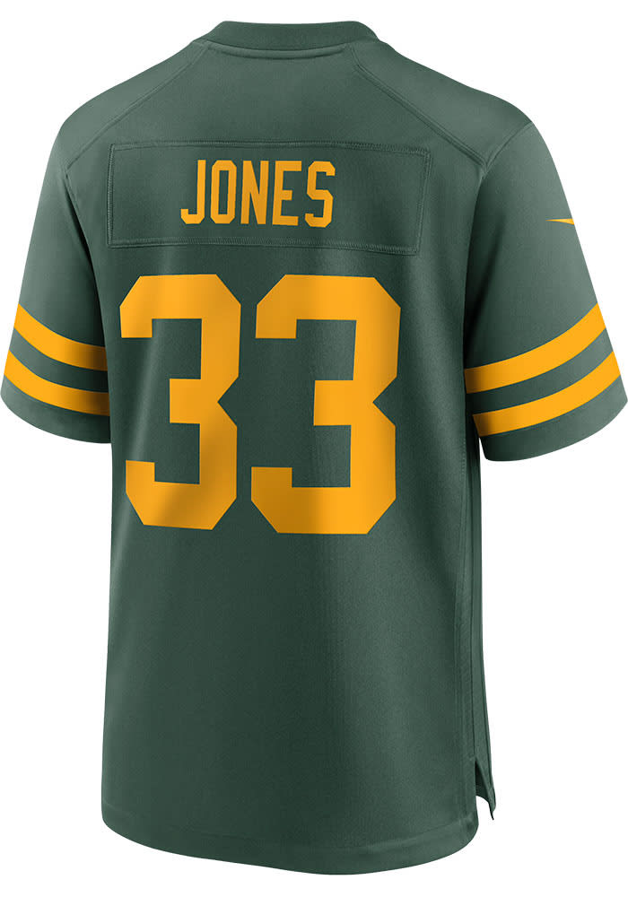 Nike Green Bay Packers No33 Aaron Jones Olive Men's Stitched NFL Limited 2017 Salute To Service Jersey