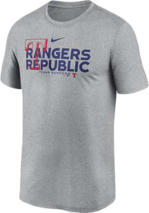 Nike Texas Rangers Grey Prime Time Local Rep Short Sleeve T Shirt