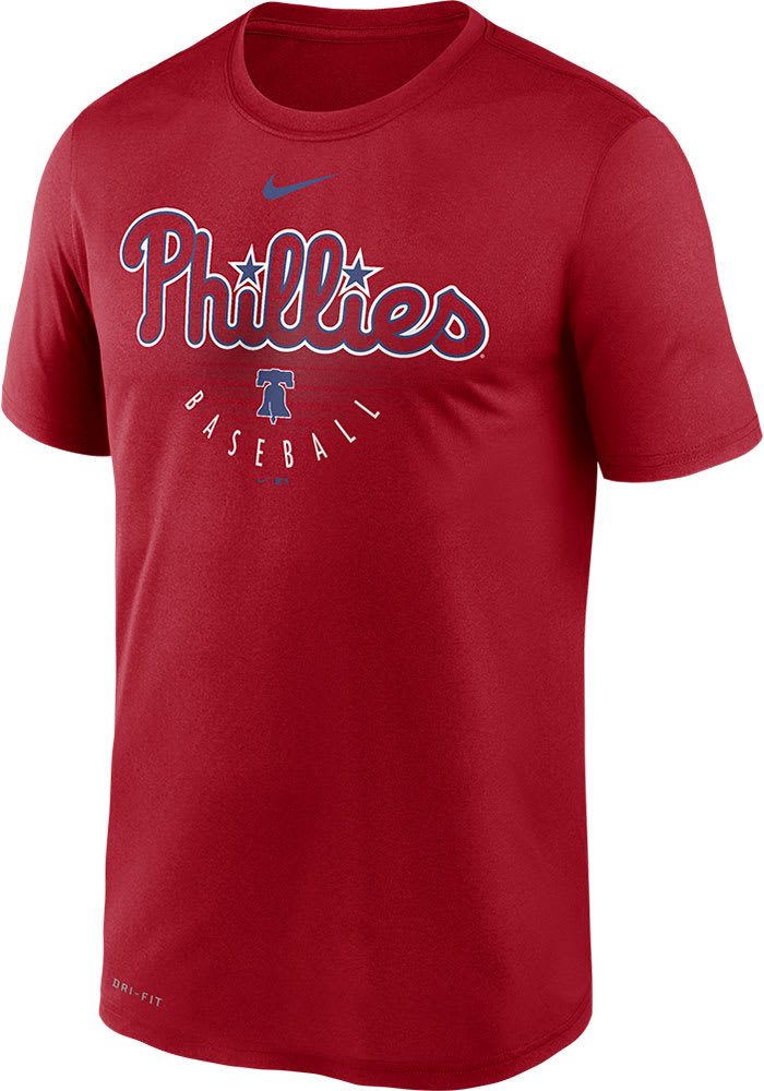 Nike Phillies Wordmark Outline Short Sleeve T Shirt