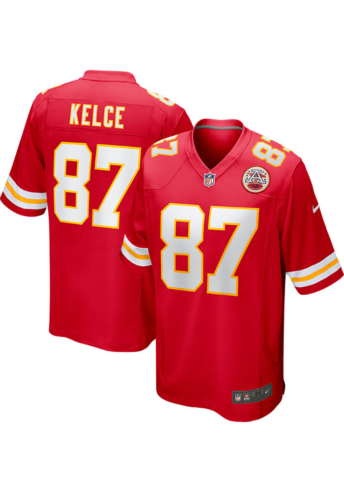 Travis Kelce Nike Kansas City Chiefs Red Home Game Football Jersey