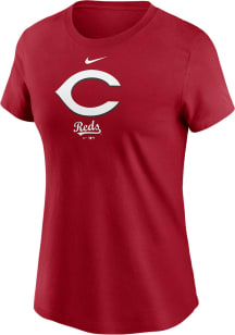 Nike Cincinnati Reds Womens Red Logo Short Sleeve T-Shirt