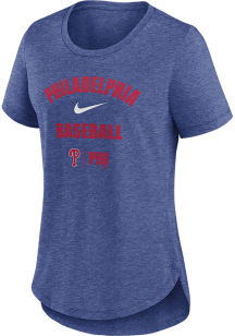 Nike Philadelphia Phillies Womens Blue Touch Short Sleeve T-Shirt
