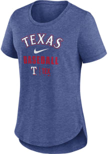 Nike Texas Rangers Womens Blue Touch Short Sleeve T-Shirt