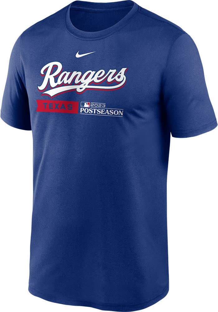 Texas Rangers 2023 MLB Postseason Dugout Men's Nike Dri-FIT MLB T-Shirt