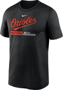 Nike Baltimore Orioles Black 2023 AC Postseason Participant Dugout Short Sleeve T Shirt