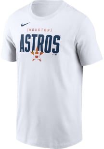 Nike Houston Astros White Home Team Bracket Short Sleeve T Shirt