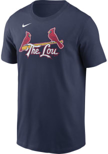 Nike St Louis Cardinals Navy Blue City Connect Graphic  Short Sleeve T Shirt