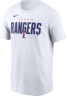 Nike Texas Rangers White Home Team Bracket Short Sleeve T Shirt