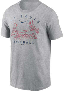 Nike St Louis Cardinals Grey Home Team Athletic Short Sleeve T Shirt