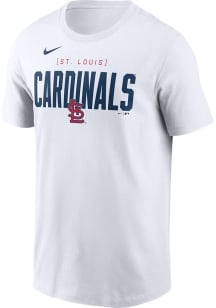 Nike St Louis Cardinals White Home Team Bracket Short Sleeve T Shirt