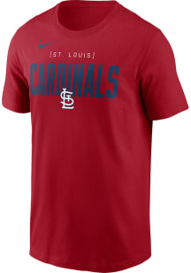 Nike St Louis Cardinals Red Home Team Bracket Short Sleeve T Shirt