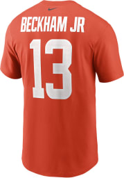 Odell Beckham Jr Cleveland Browns Orange Name Number Short Sleeve Player T Shirt