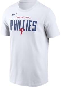 Nike Philadelphia Phillies White Home Team Bracket Short Sleeve T Shirt