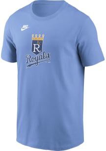 Nike Kansas City Royals Light Blue Cooperstown Team Logo Short Sleeve T Shirt