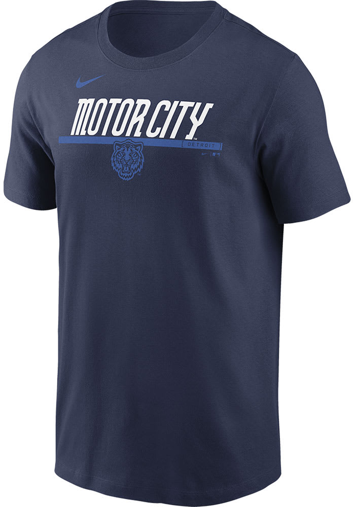 Nike Detroit Tigers NAVY City Connect Wordmark Short Sleeve