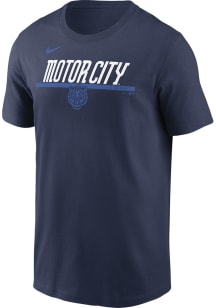 Nike Detroit Tigers Navy Blue City Connect Wordmark  Short Sleeve T Shirt