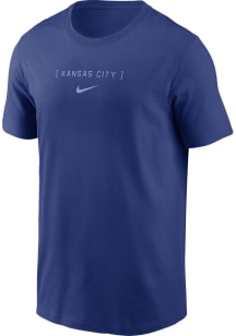 Nike Kansas City Royals Blue Large Logo Back Stack Short Sleeve T Shirt